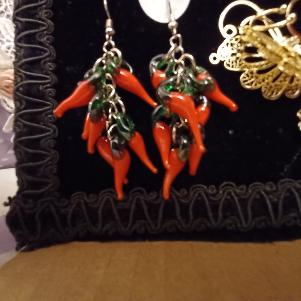 Chili Peppers Dangle Earrings